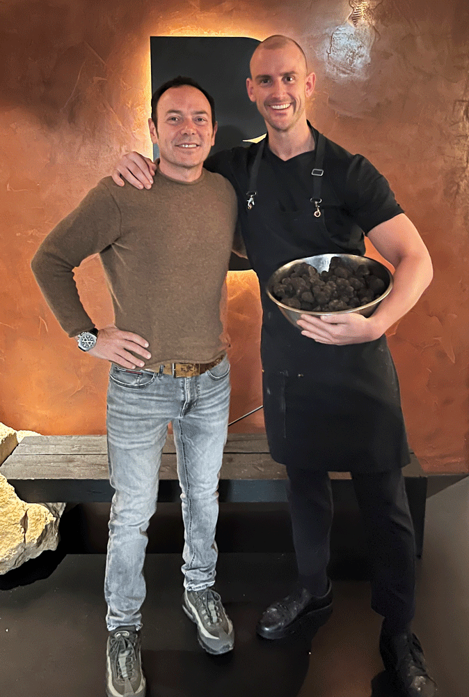 il Tartufo di Massimo with Chef from Restaurant De Leuf